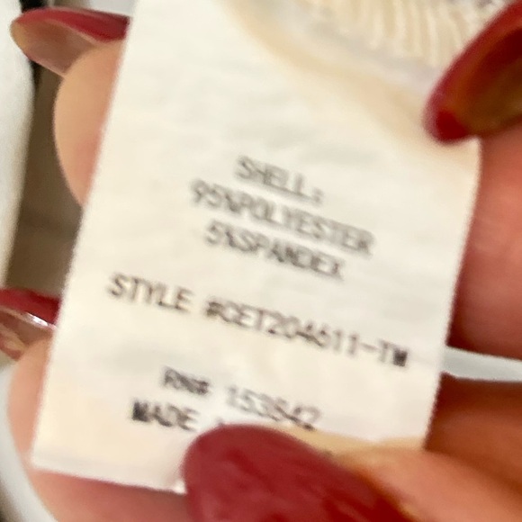 MELLODAY White with Black checks v neck short cuffed sleeves blouse top medium - Picture 8 of 8